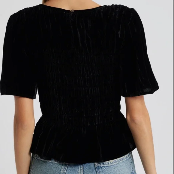 Rails Black Velvet Top - Picture 2 of 3